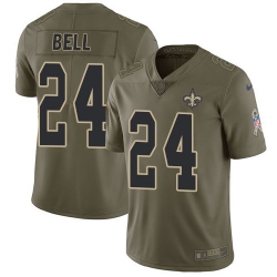 Nike Saints #24 Vonn Bell Olive Mens Stitched NFL Limited 2017 Salute To Service Jersey