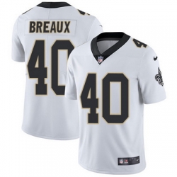 Nike Saints #40 Delvin Breaux White Mens Stitched NFL Vapor Untouchable Limited Jersey