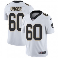 Nike Saints #60 Max Unger White Mens Stitched NFL Vapor Untouchable Limited Jersey