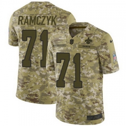 Nike Saints #71 Ryan Ramczyk Camo Mens Stitched NFL Limited 2018 Salute To Service Jersey