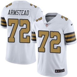 Nike Saints 72 Terron Armstead White Mens Stitched NFL Limited Rush Jersey