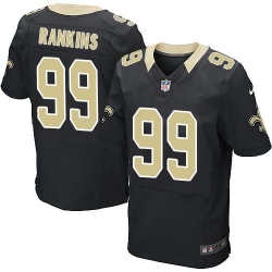 Nike Saints #99 Sheldon Rankins Black Team Color Mens Stitched NFL Elite Jersey