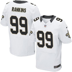 Nike Saints #99 Sheldon Rankins White Mens Stitched NFL Elite Jersey