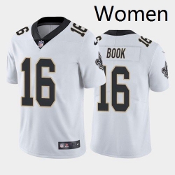 Women Nike New Orlean Saints Ian Book 16 Whie Untouchable Vapor Limited Jersey