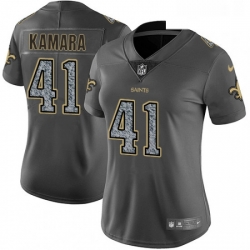 Womens Nike New Orleans Saints 41 Alvin Kamara Gray Static Vapor Untouchable Limited NFL Jersey