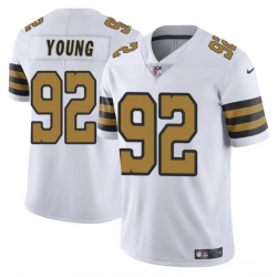 Youth New Orleans Saints 92 Chase Young White Color Rush Limited Stitched Football Jersey