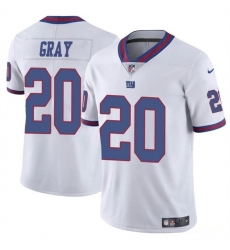 Men New York Giants 20 Eric Gray White Color Rush Limited Stitched Jersey