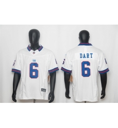 Men New York Giants  6 Jaxson Dart White F U S E  Vapor Untouchable Limited Stitched Jersey