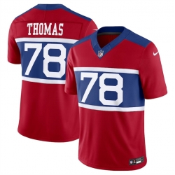 Men New York Giants 78 Andrew Thomas Century Red Alternate Vapor F U S E  Limited Stitched Football Jersey