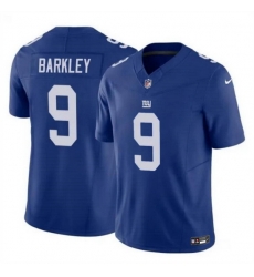 Men New York Giants 9 Matt Barkley Blue 2023 F U S E  Vapor Untouchable Limited Stitched Jersey