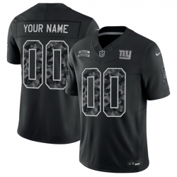 Men New York Giants Active Player Custom Black F U S E  2026 Salute to Service Limited Stitched Football Jersey
