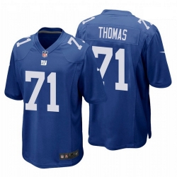 Men Nike Giant 71 Andrew Thomas Blue Royal Vapor Limited Jersey 2020 NFL Draft