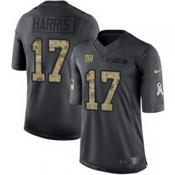 Nike Giants #17 Dwayne Harris Black Mens Stitched NFL Limited 2016 Salute to Service Jersey