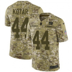 Nike Giants #44 Doug Kotar Camo Mens Stitched NFL Limited 2018 Salute To Service Jersey