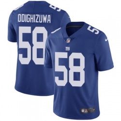 Nike Giants #58 Owa Odighizuwa Royal Blue Team Color Mens Stitched NFL Vapor Untouchable Limited Jersey