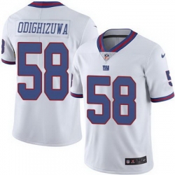 Nike Giants #58 Owa Odighizuwa White Mens Stitched NFL Limited Rush Jersey