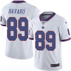 Nike Giants #89 Mark Bavaro White Mens Stitched NFL Limited Rush Jersey