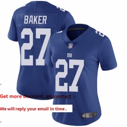 Giants 27 Deandre Baker Royal Blue Team Color Women Stitched Football Vapor Untouchable Limited Jersey