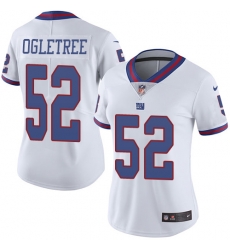 Nike Giants #52 Alec Ogletree White Womens Stitched NFL Limited Rush Jersey