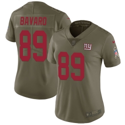 Womens Nike Giants #89 Mark Bavaro Olive  Stitched NFL Limited 2017 Salute to Service Jersey