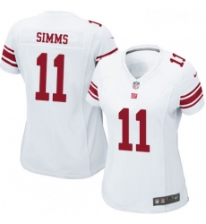 Womens Nike New York Giants 11 Phil Simms Game White NFL Jersey