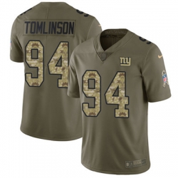 Youth Nike Giants #94 Dalvin Tomlinson Olive Camo Stitched NFL Limited 2017 Salute to Service Jersey