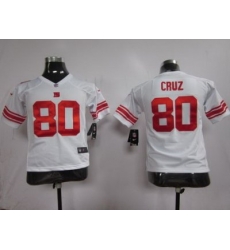 Youth Nike New York Giants #80 Victor Cruz White Nike NFL Jerseys