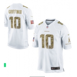 MENS WASHINGTON REDSKINS ROBERT GRIFFIN III NIKE WHITE SALUTE TO SERVICE GAME JERSEY