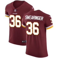 Men Nike Redskins #36 D J Swearinger Burgundy Red Team Color Stitched NFL Vapor Untouchable Elite Jersey