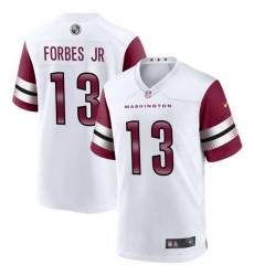 Men Washington Commanders 13 Emmanuel Forbes 2022 White Stitched Game Jersey