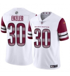 Men Washington Commanders 30 Austin Ekeler White Vapor Limited Stitched Football Jersey