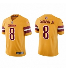 Men Washington Commanders 8 Brian Robinson Jr Yellow Vapor Limited Stitched Jersey