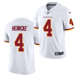 Men  Washington Redskins Football Team 4 Taylor Heinicke White 2021 Vapor Limited Jersey