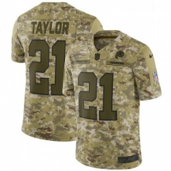 Mens Nike Washington Redskins 21 Sean Taylor Burgundy Limited Camo 2018 Salute to Service NFL Jersey