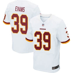 Mens Nike Washington Redskins #39 Josh Evans Elite White NFL Jersey