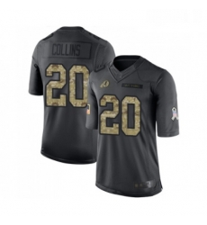 Mens Washington Redskins 20 Landon Collins Limited Black 2016 Salute to Service Football Jersey