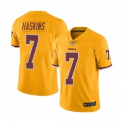 Mens Washington Redskins 7 Dwayne Haskins Limited Gold Rush Vapor Untouchable Football Jersey