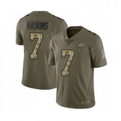 Mens Washington Redskins 7 Dwayne Haskins Limited Olive Camo 2017 Salute to Service Football Jersey