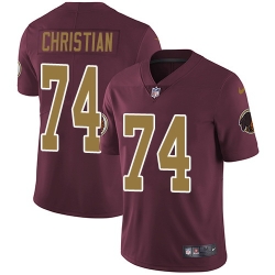 Nike Redskins #74 Geron Christian Burgundy Red Alternate Mens Stitched NFL Vapor Untouchable Limited Jersey