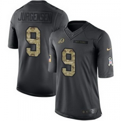 Nike Redskins #9 Sonny Jurgensen Black Mens Stitched NFL Limited 2016 Salute to Service Jersey