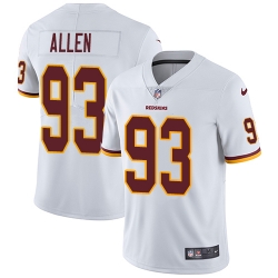 Nike Redskins #93 Jonathan Allen White Mens Stitched NFL Vapor Untouchable Limited Jersey