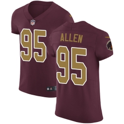 Nike Redskins #95 Jonathan Allen Burgundy Red Alternate Mens Stitched NFL Vapor Untouchable Elite Jersey