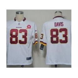 Nike Washington Redskins 83 Fred Davis White Game 80TH Patch NFL Jersey