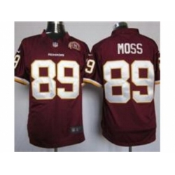 Nike Washington Redskins 89 Santana Moss Red Game 80TH Patch NFL Jersey