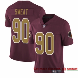 Redskins 90 Montez Sweat Burgundy Red Alternate Men Stitched Football Vapor Untouchable Limited Jersey