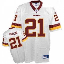 Reebok Washington Redskins 21 Sean Taylor White Replica Throwback NFL Jersey