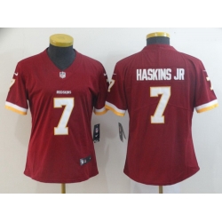 Nike Redskins 7 Dwayne Haskins Jr Burgundy Women Vapor Untouchable Limited Jersey