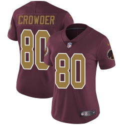 Nike Redskins #80 Jamison Crowder Burgundy Red Alternate Womens Stitched NFL Vapor Untouchable Limited Jersey