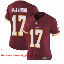 Redskins 17 Terry McLaurin Burgundy Red Team Color Women Stitched Football Vapor Untouchable Limited Jersey