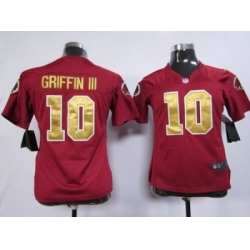 Women Nike Washington Redskins #10 Robert Griffin III Red 80th NFL Jerseys